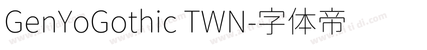 GenYoGothic TWN字体转换